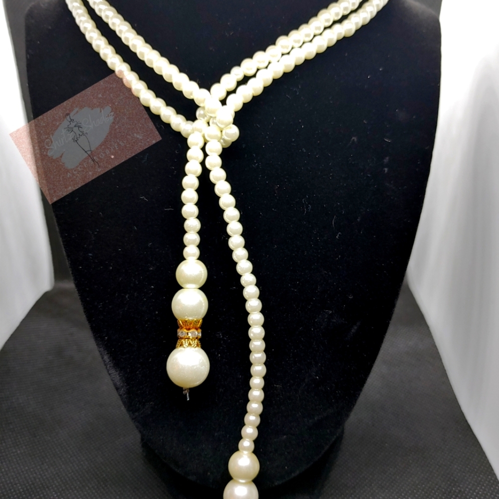 Pearl adjustable necklace